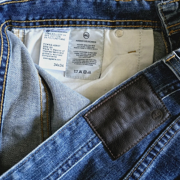 AG Adriano Goldschmied Everett Slim Straight Denim Jeans Men's Size 34 - Picture 10 of 12